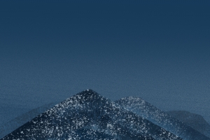 黑夜雪山插画风景背景