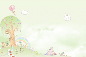 儿童节手绘绿色海报banner背景