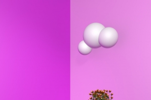 原创C4D三维立体粉色背景