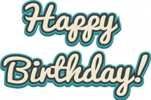 卡通英文生日快乐