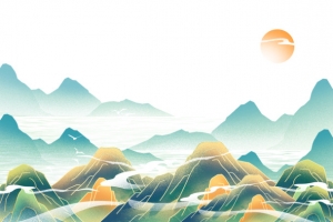 国潮中国风山水素材