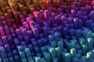 3840x2160 柱子 正方形 形状 体积 彩色 3d壁纸 背景