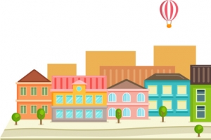 矢量卡通住房