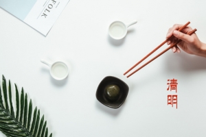 春天 四月 清明节 青团 海报 背景22