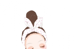 敷面膜的女孩