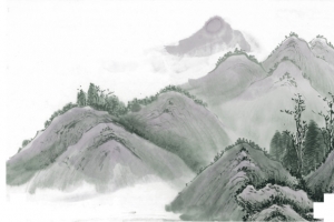 山水水墨画