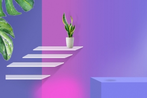 紫色场景夏季上新banner背景