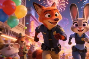 朱迪狐尼克奔跑3440x1440带鱼屏4K高清剧照壁纸免费下载