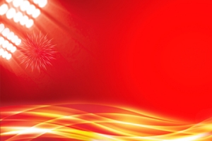 年终晚会大气科技红色banner