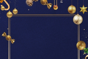 圣诞卡片蓝色创意时尚礼物麋鹿海报