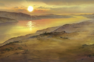 浪浪山的小妖怪 夕阳 唯美风景画 4K壁纸