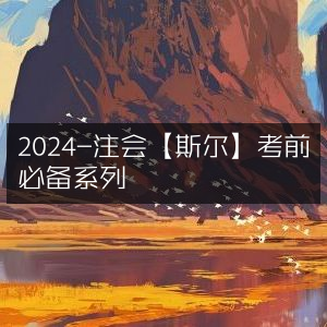 2024注会考试【斯尔教育】考前必备精品系列