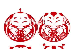 娃娃剪纸