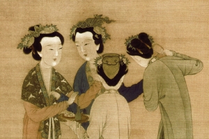 妝靚，仕女，画，古代，人物