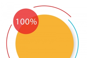 大气黄色圆形矢量背景框