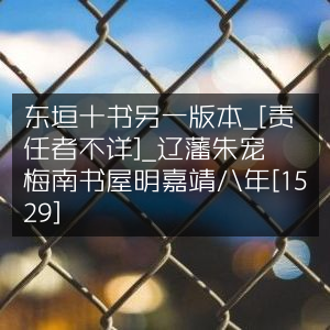 东垣十书另一版本，辽藩朱宠瀼梅南书屋明嘉靖八年版（1529）[责任者不详] - 古典文集