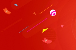 电商促销红色几何渐变促销banner