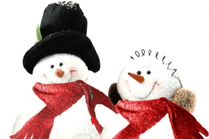 冬季雪人促销海报