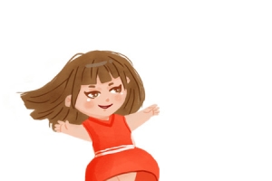 六一儿童节元素女孩