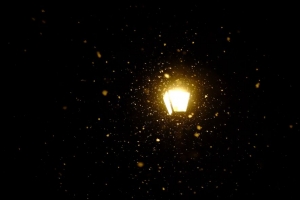 灯笼 夜 雪 光 暗 4k壁纸 3840x2160