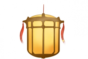手绘中国风宫灯国潮