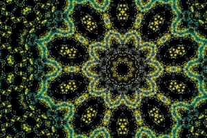分形 图案 抽象 绿色 黑色 4k壁纸 3840x2160
