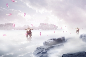 天空仙境背景banner