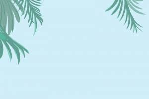 海滩吊床手绘背景图