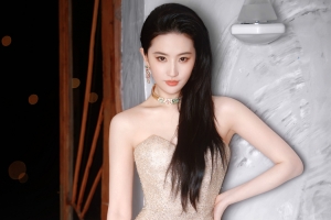 抹胸长裙美女刘亦菲平板壁纸3000x2000