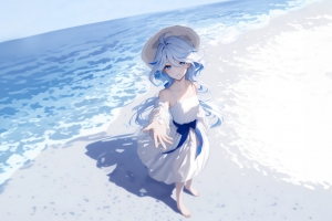 芙宁娜一起去海边车机动漫高清壁纸3200x2000免费下载