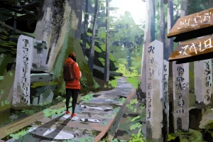 旅行者 孤独 艺术 4k壁纸 3840x2160