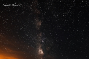 星空唯美夕阳沙滩