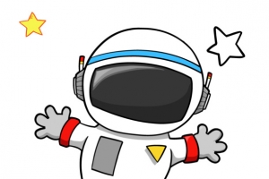 世界航空日宇宙航天员卡通素材