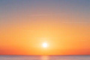 唯美海上夕阳日落