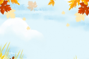 插画风二十四节气之立秋海报