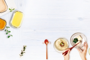 健康营养美食俯视海报banner