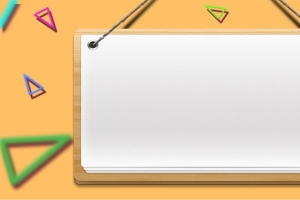 放假通知扁平几何黄色banner
