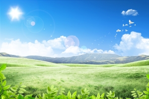 草原美景PSD分层素材