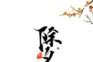春节除夕饺子树枝花朵
