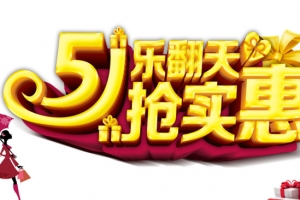 51乐翻天抢实惠 组合字体