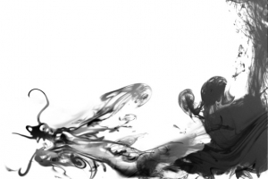 水墨神物龙