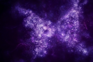 星空,蝴蝶星系4K高清壁纸 4096x2160
