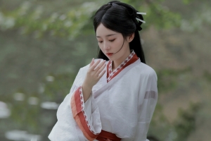 森系 清纯美女 河边 古装小姐姐 古风美女4k壁纸