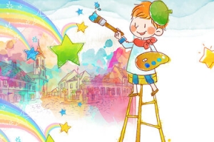 手绘卡通教育寒假补课banner