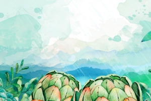 37女生节春天踏青手绘雨水白banner