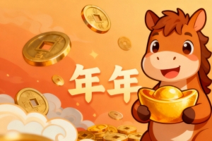 2026马年 年年发财3440x1440带鱼屏壁纸