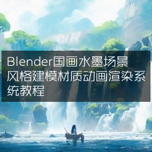 Blender国风水墨场景建模、材质与动画渲染教程