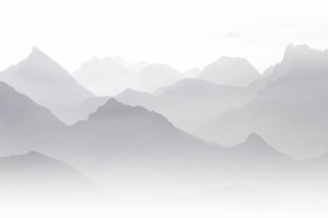 水墨透明群山