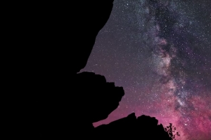 岩石 星空 星星 夜间 4k壁纸 3840x2160