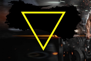 健身房大气几何黑色banner